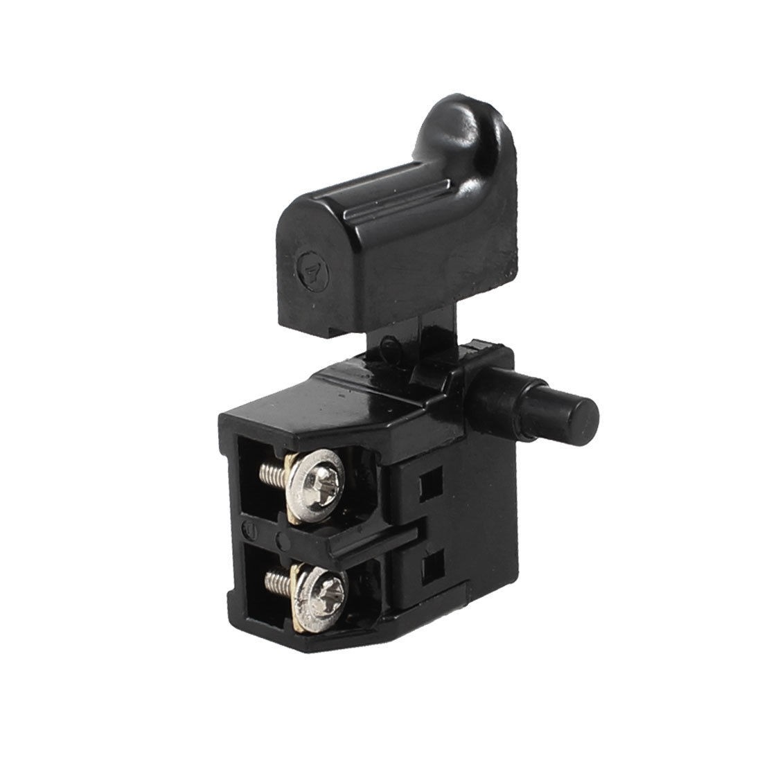 Electric Power Tool Part Lock on Trigger Switch SPST Black AC 250V/6A 125V/12A