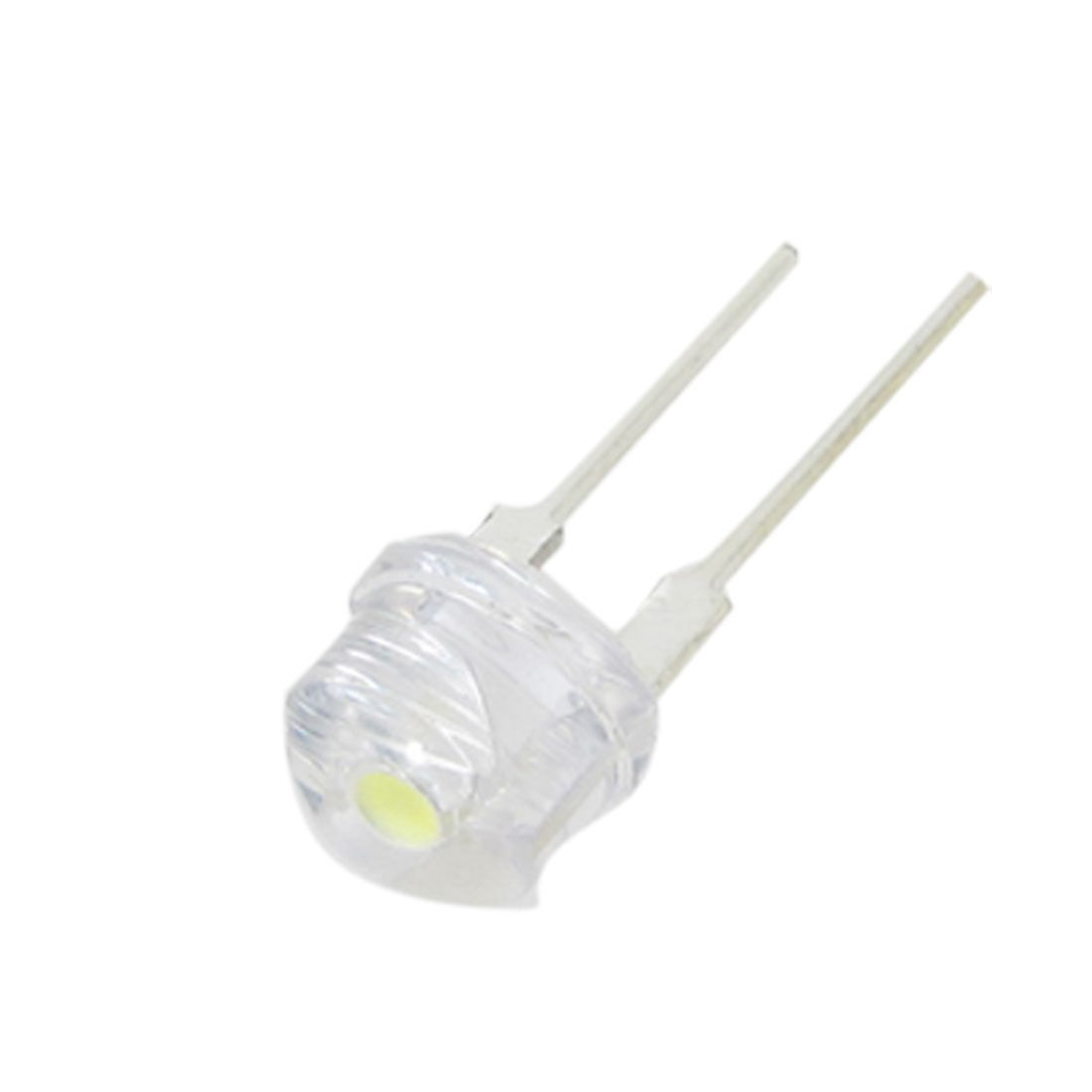 50 Pcs 8mm Straw Hat White LED Lights Emitting Diodes Lamps