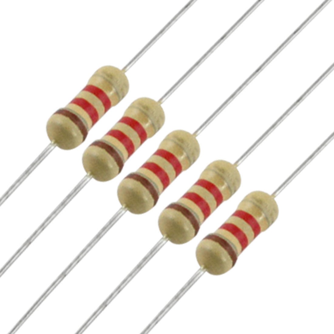 50 x Resistors 1.2K ohm 1K2 1/4W 250V 5% Carbon Film