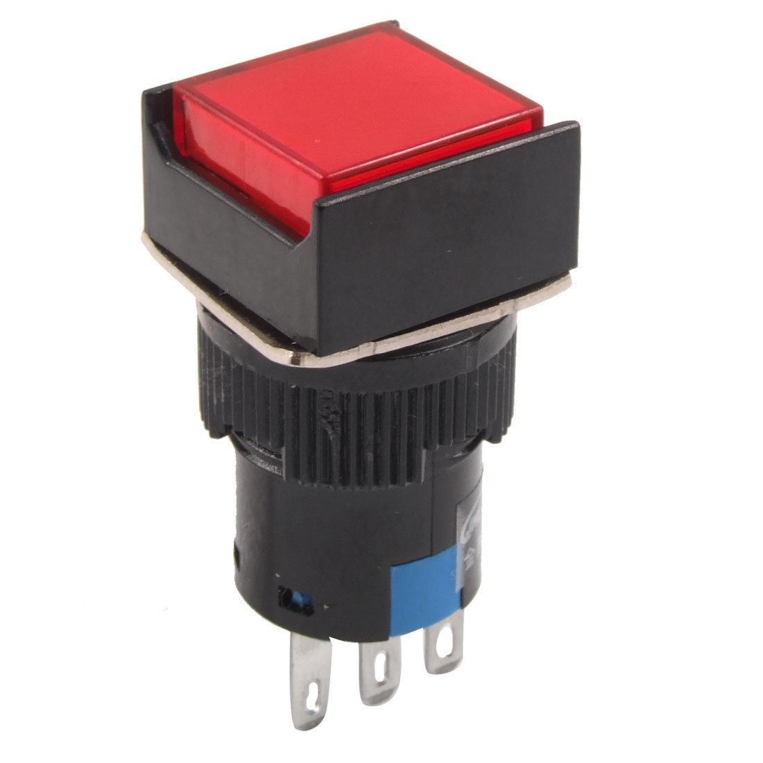 AC 3A/250V Red Square 1NO 1NC Momentary Push Button Switch