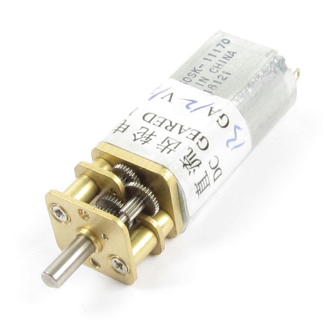 DC 12V 120RPM 2 Pin Terminals Rectangle Permanent Magnet Electric Geared Motor