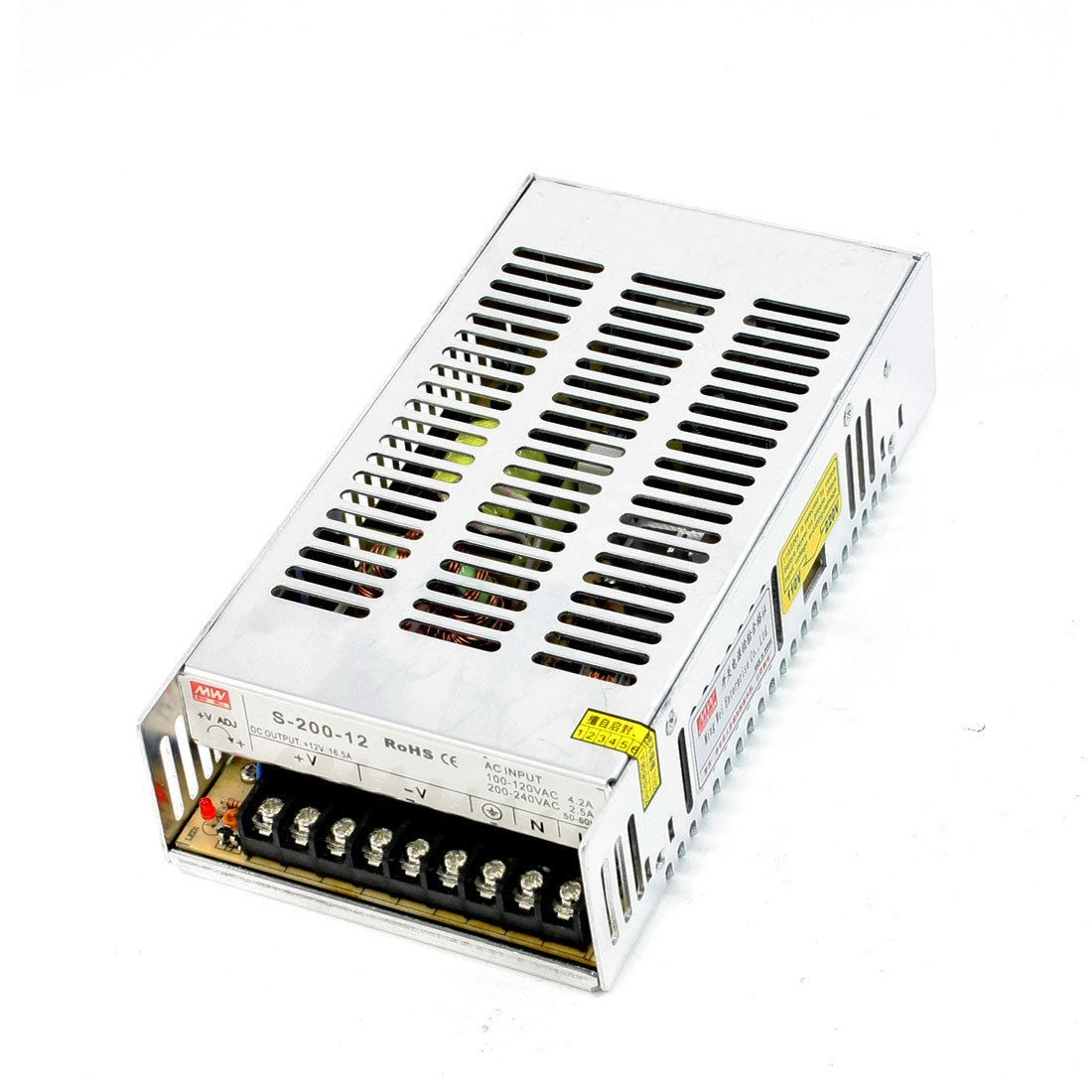 100-120VAC DC12V 16.5A 200W Power Supply Converter Adapter for LED Illumination