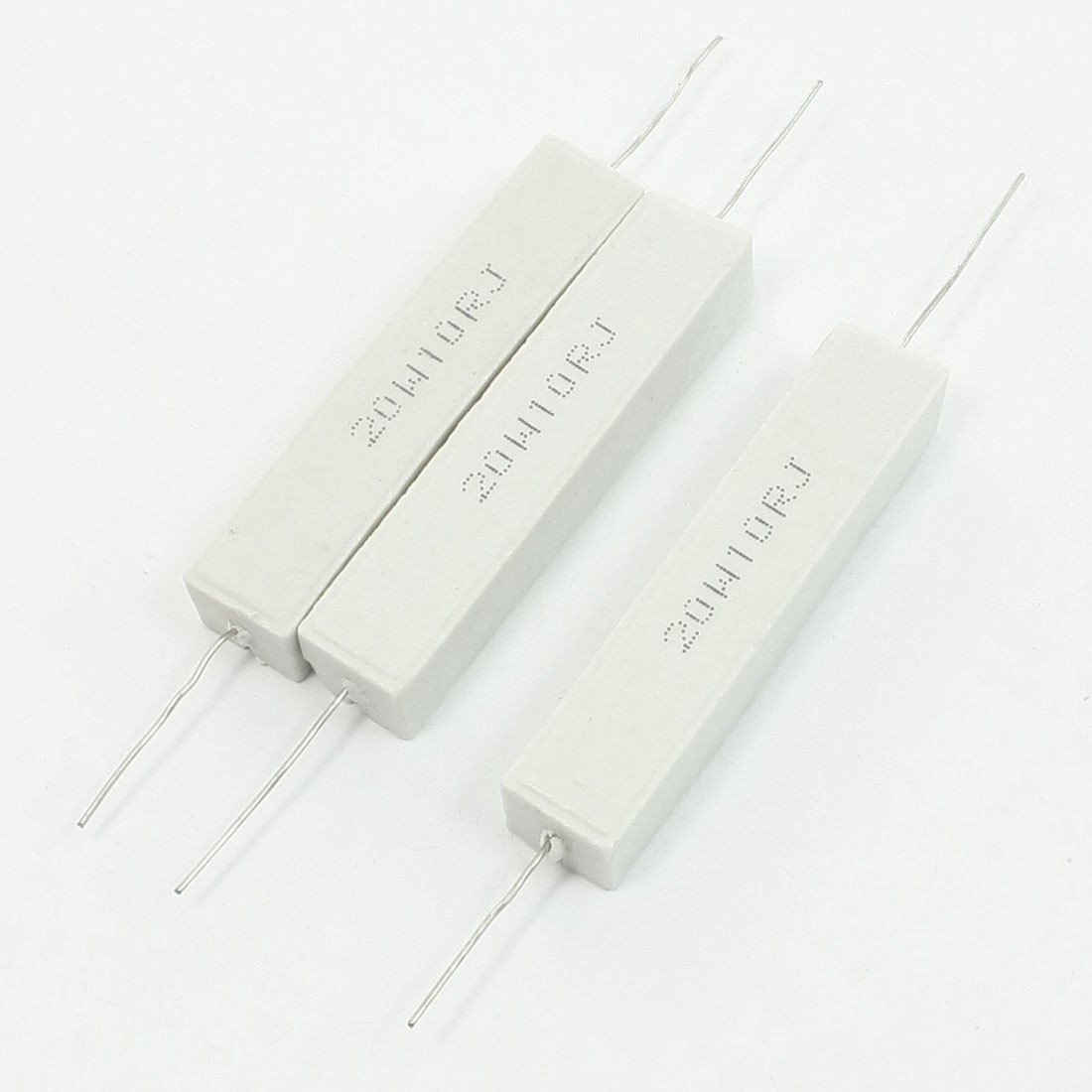 20W 10 Ohm 5% Axial Ceramic Cement Power Resistor 3 Pcs