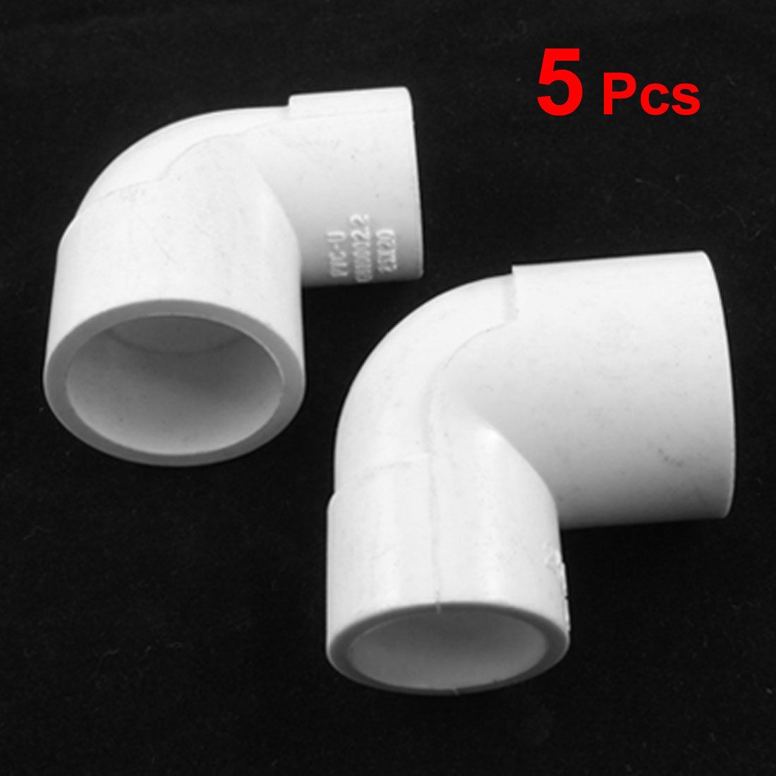 5 Pieces 90 Degree Elbow PVC-U Pipe Connector Adapter Fitting 20mm to 25mm