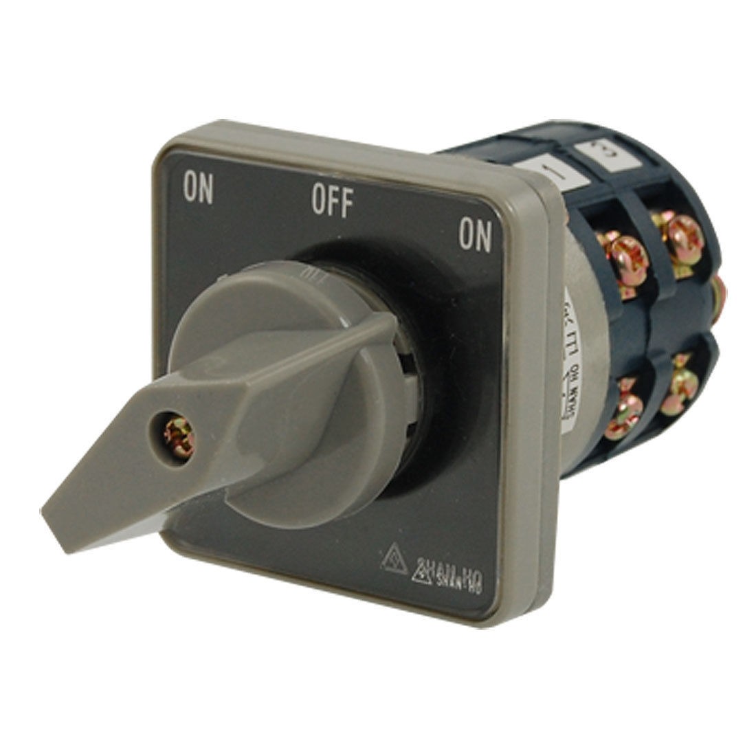 ON-OFF-ON 11 Terminals Gray Rotary Knob Cam Changeover Switch
