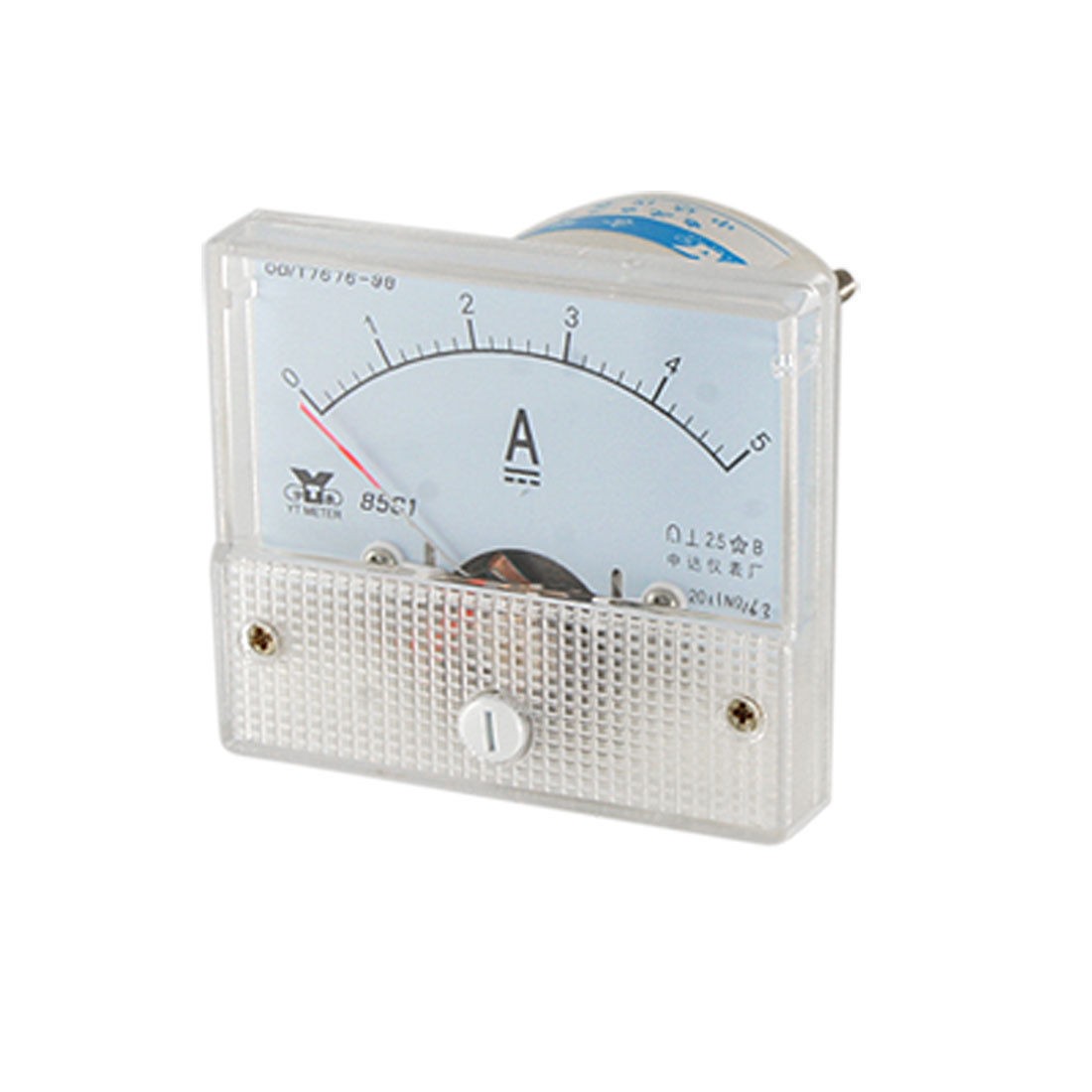 85C1 DC 0-5A Rectangle Analog Ampere Panel Meter Gauge