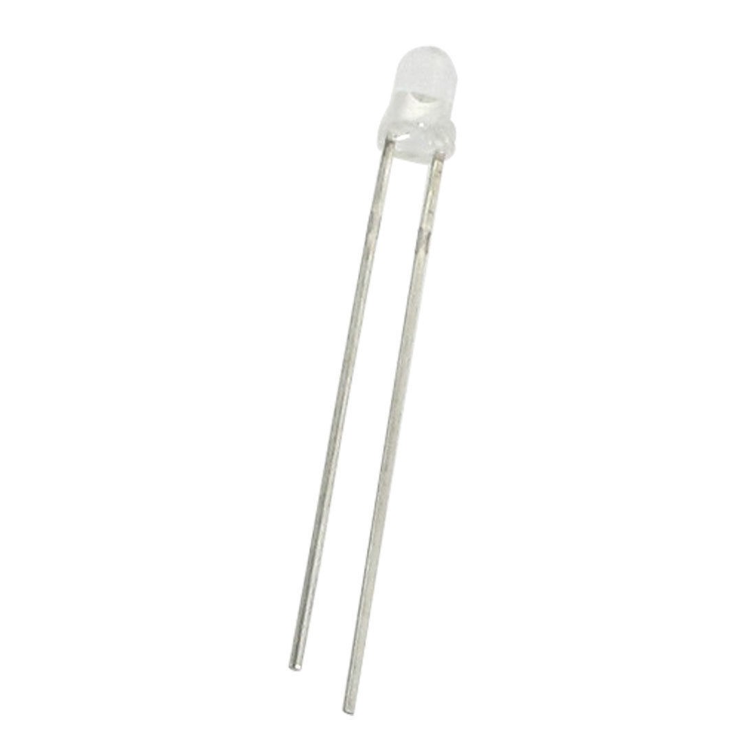 Clear Plastic Head 2 Pin Terminals Light Lamp Emitting Diode
