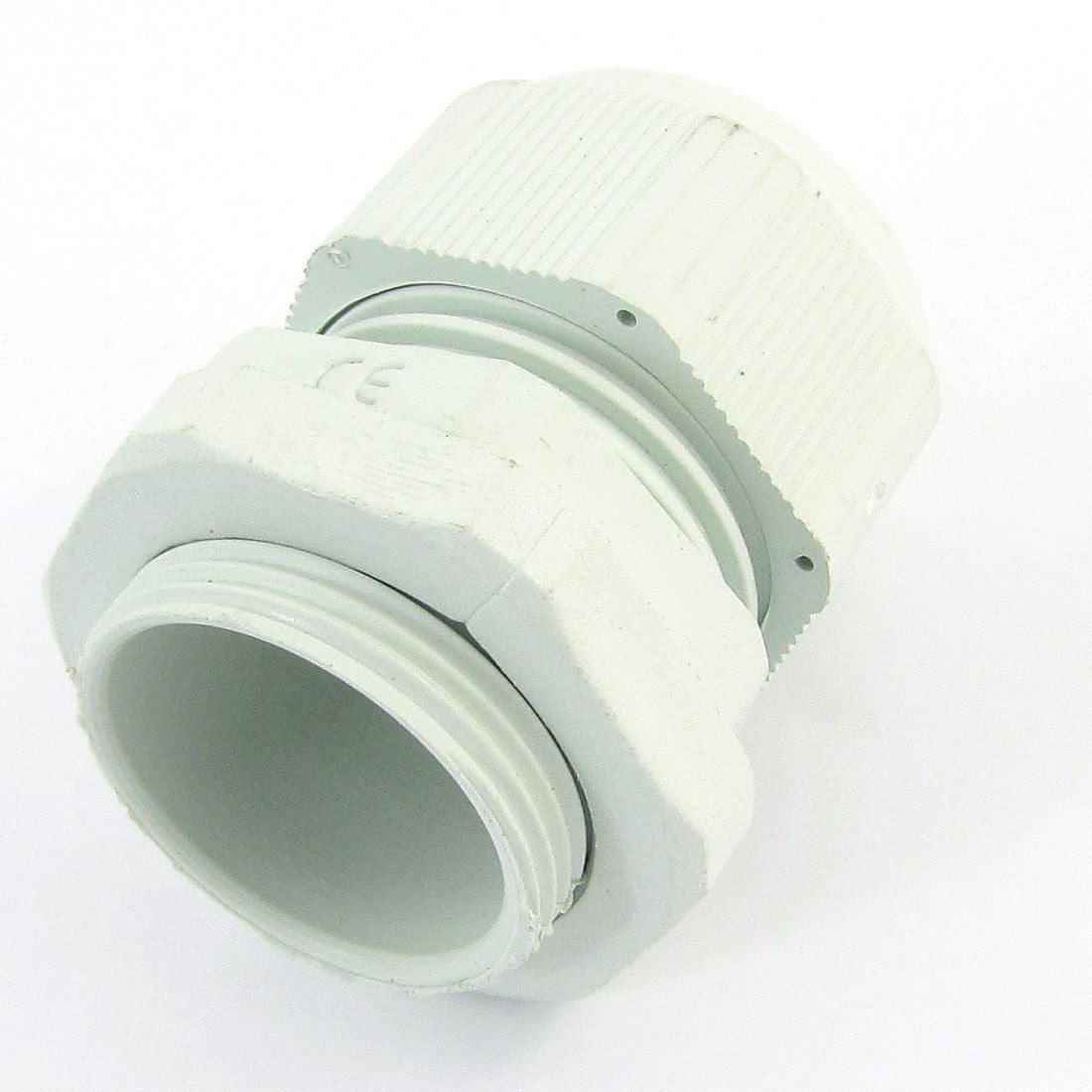 White Plastic Waterproof Protective Cables Glands Connector Joints PG21