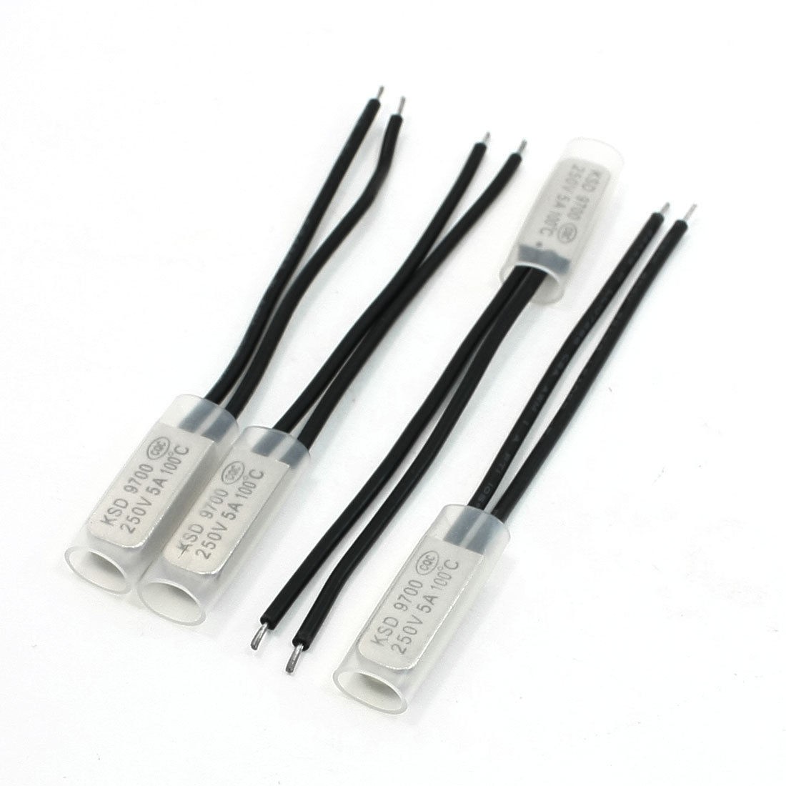 100C Bimetal Temperature Sensor Controller Thermal Protector N/C 4 Pcs 250V 5A