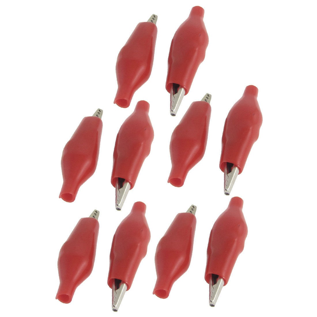 Replacement Electric Alligator Clips Test Lead Red 10 Pcs