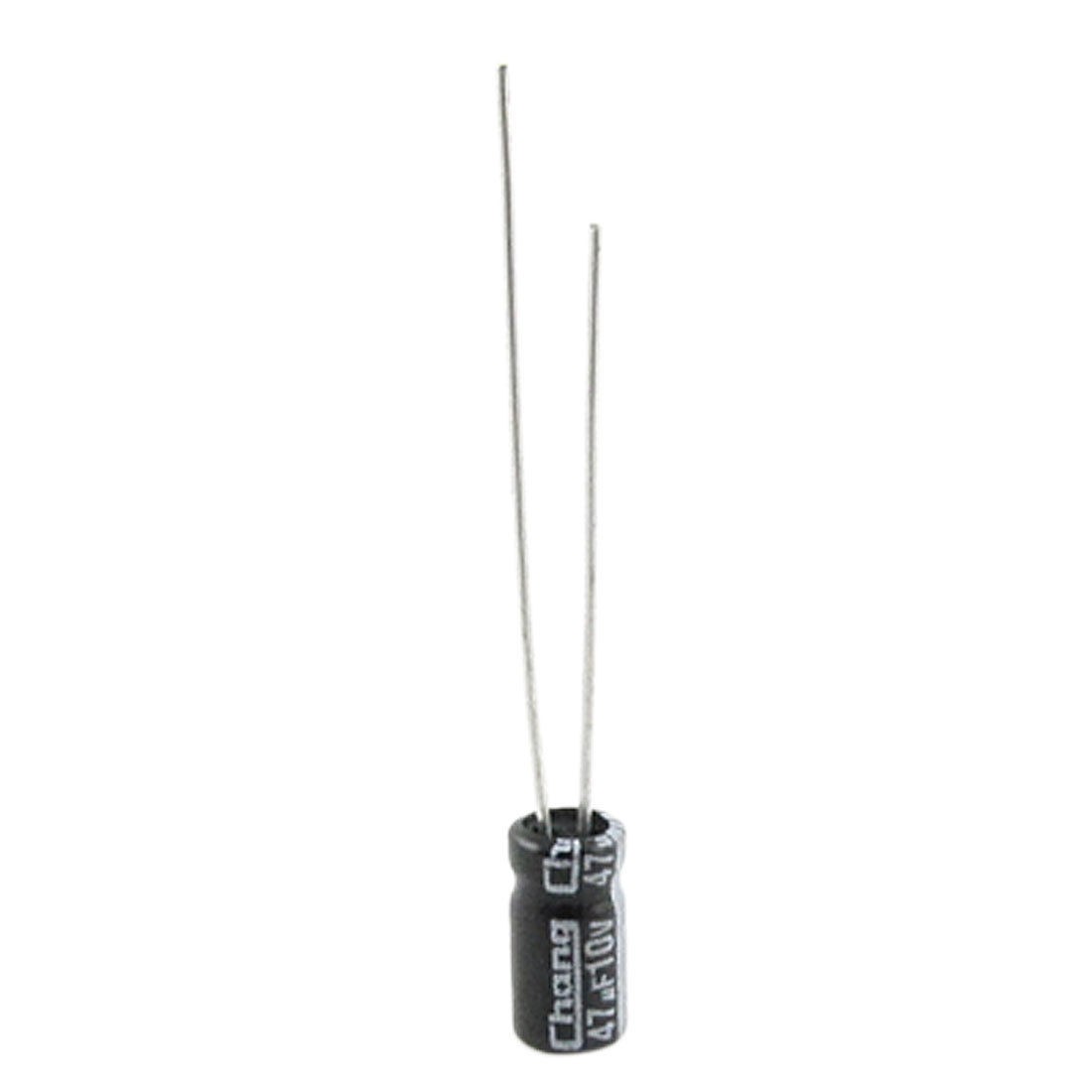 100 Pcs 4x7mm 47uF 20% Aluminum Electrolytic Capacitors