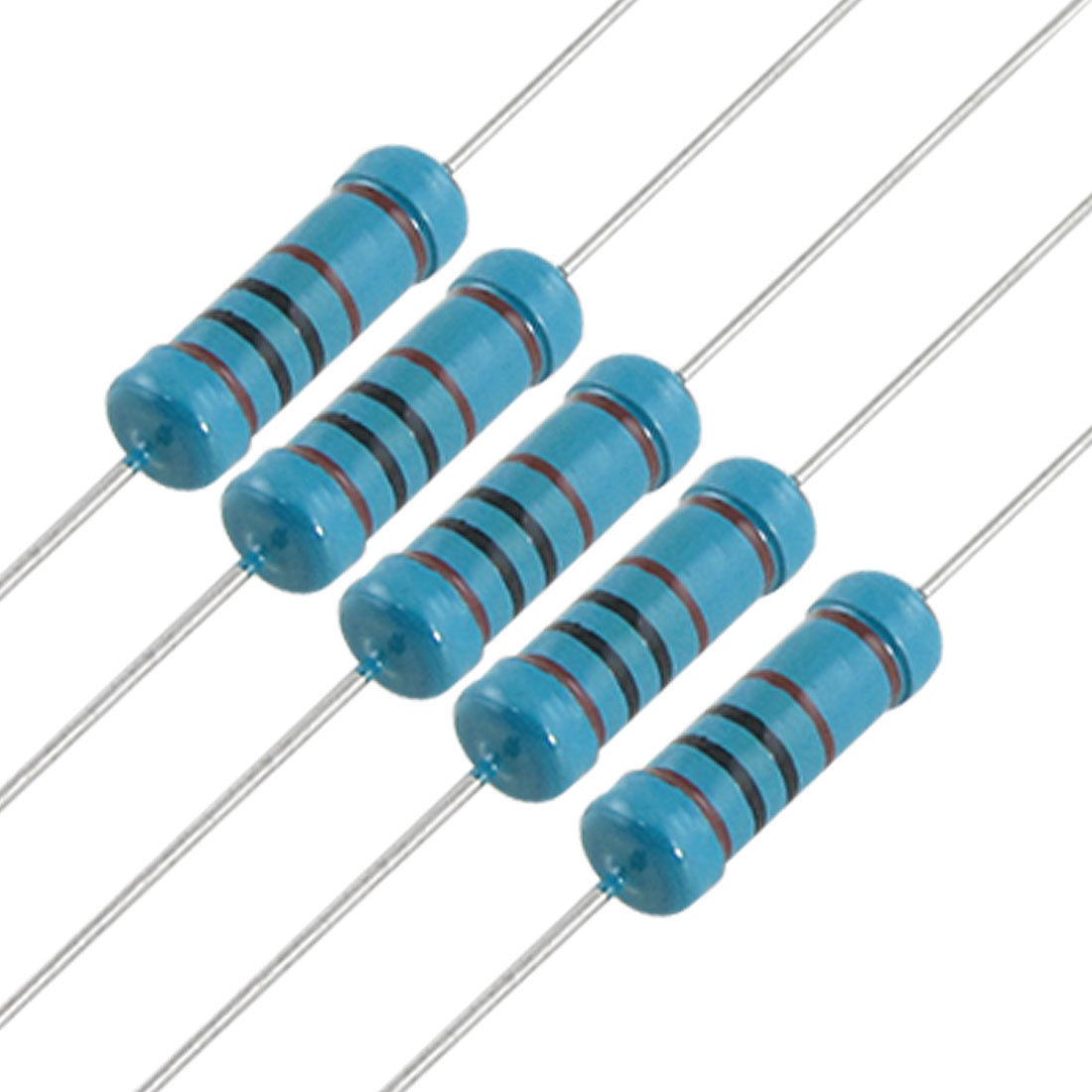 200 Pcs 2W 1K Ohm 1% Axial DIP RJ Metal Film Resistors
