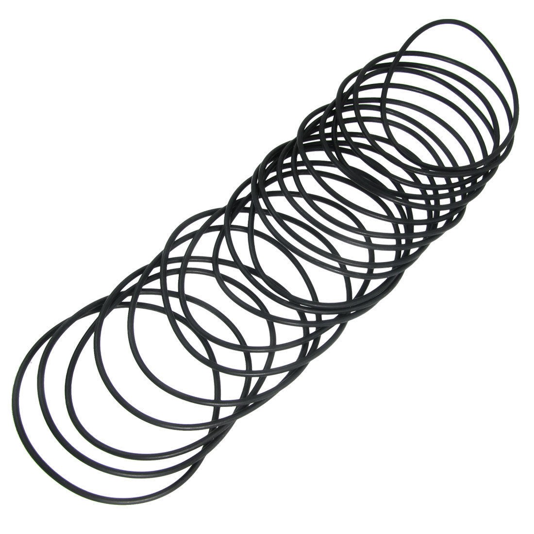 20 Pcs 95mm Outside Dia 3.1mm Thick Filter Rubber O Ring Seal Black