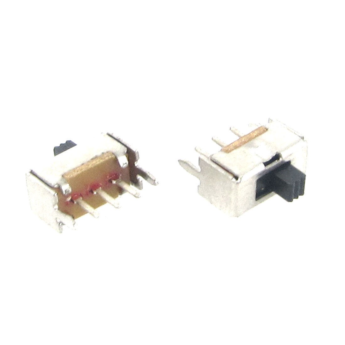 5 Pcs 2mm High Knob 3 Pin 2 Position 1P2T SPDT Vertical Slide Switch 0.5A 50V DC