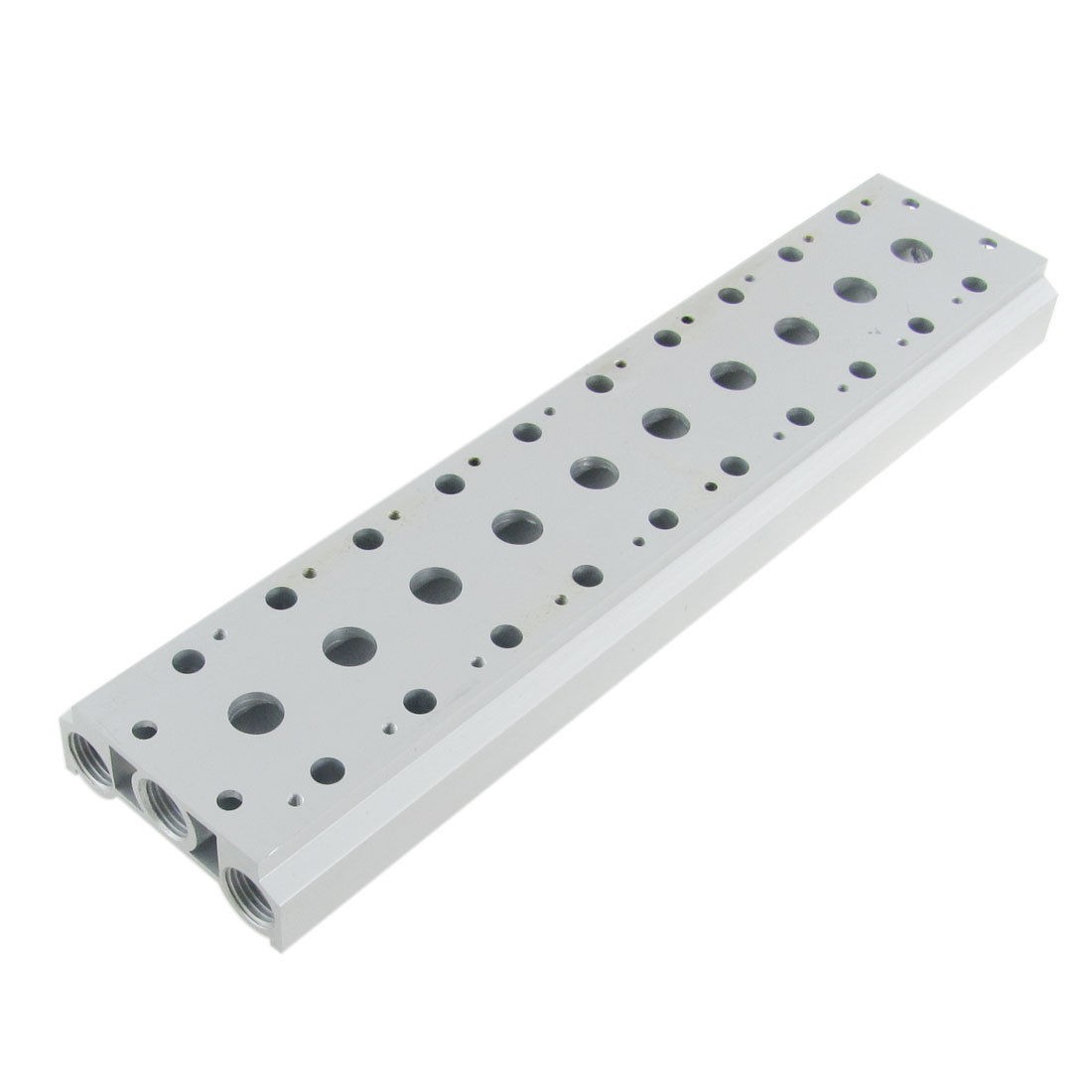 Aluminum 10 Row Stations Manifold Solenoid Air Pilot Valve Base