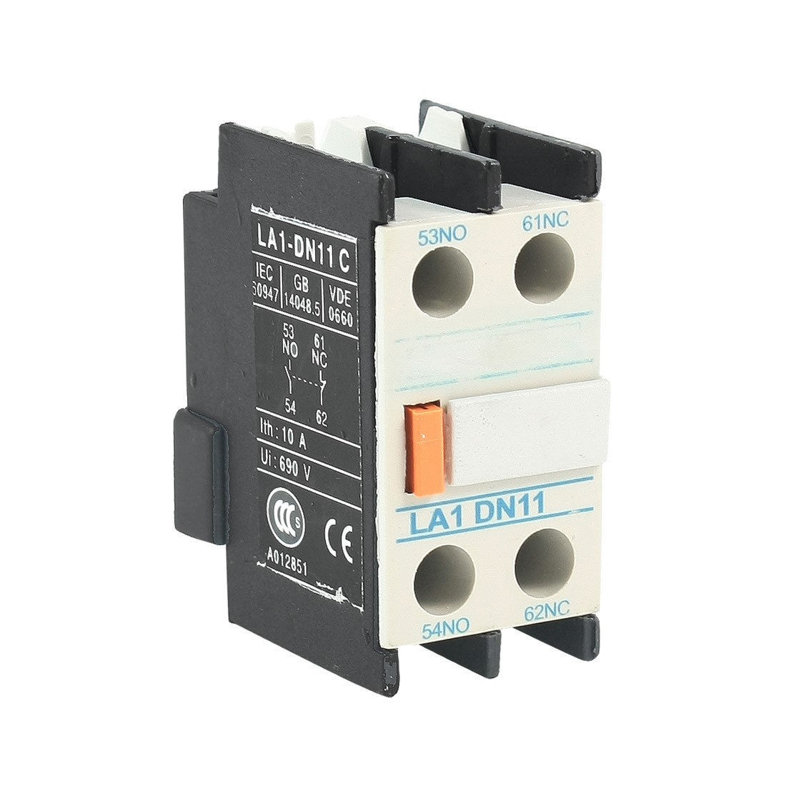 Front Mount Auxiliary Contact Block 690V 10A 4NO LADN11C for AC Contactor