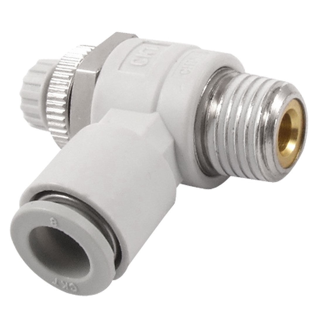 8mm Push in to Connect Fitting 13mm Threaded Speed Flow Controller Air Valve