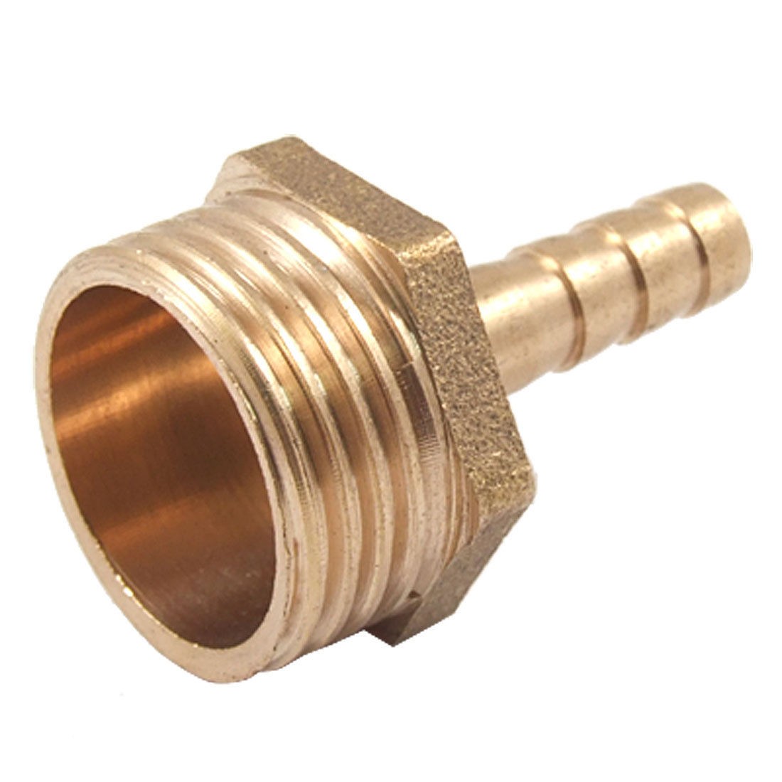 20.4mm OD Threaded 6mm Pneumatic Hose Straight Barb Coupling