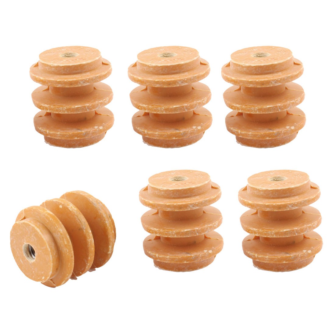 2" x 1.8" x 13/32" Busbar Insulator Support Connector 660V Orange 6PCS