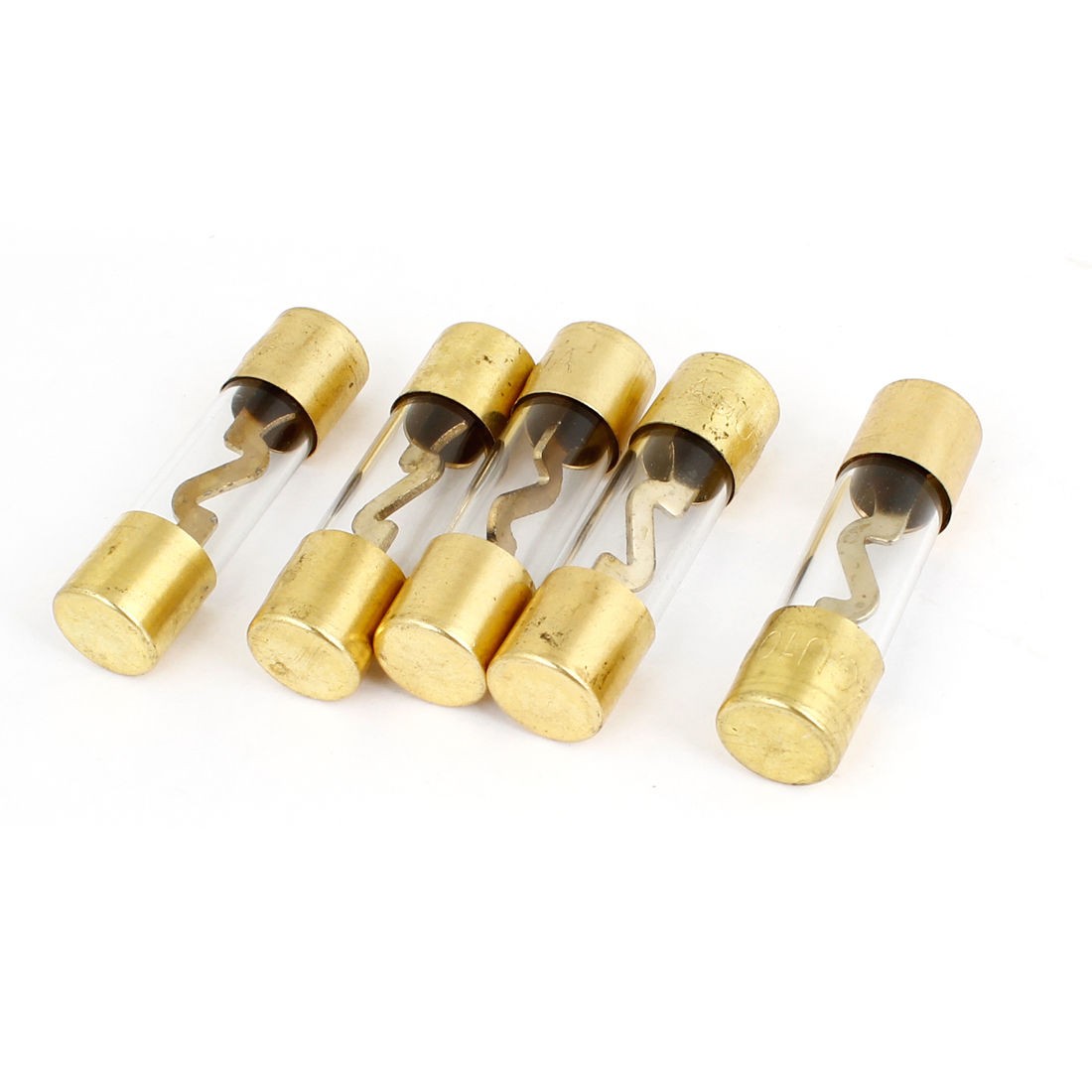 5 Pcs Gold Tone Clear AGU Glass Tube Fuses 9 x 37mm 100A 12V for Car