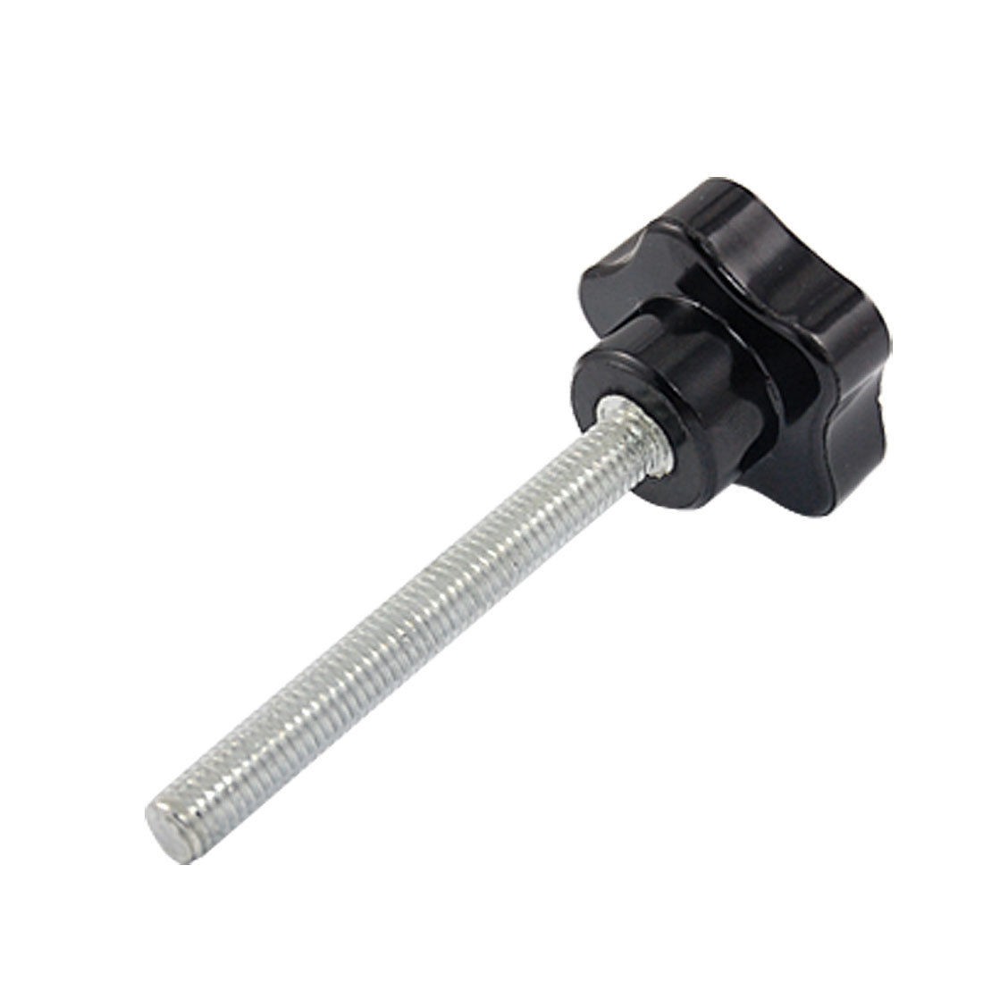 Star Shaped Head 7mm Male Thread Diameter Grip Knob Blk