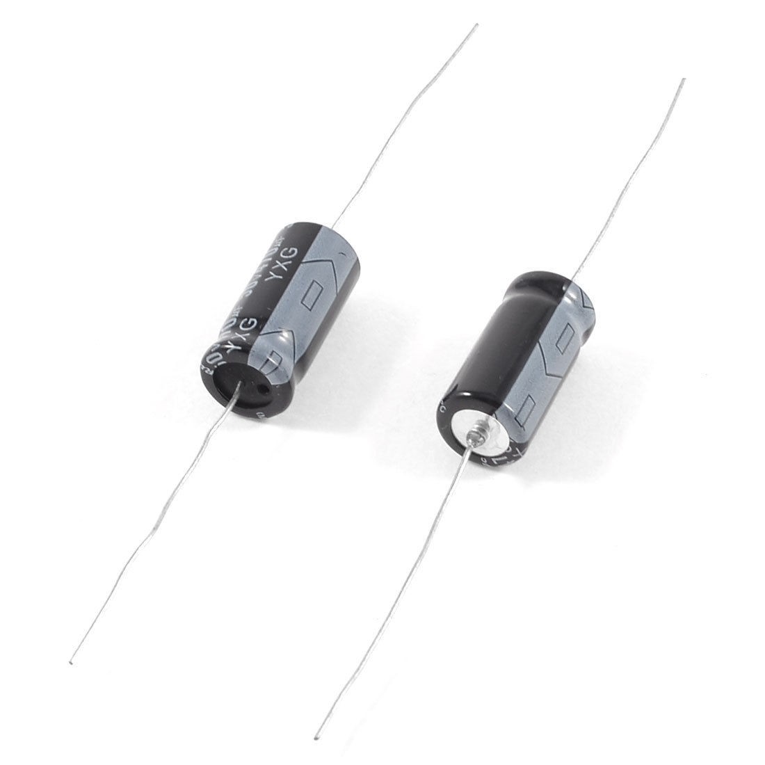 10mm x 20mm 470UF 50V 105C Polarized Axial Electrolytic Capacitor 2 Pcs