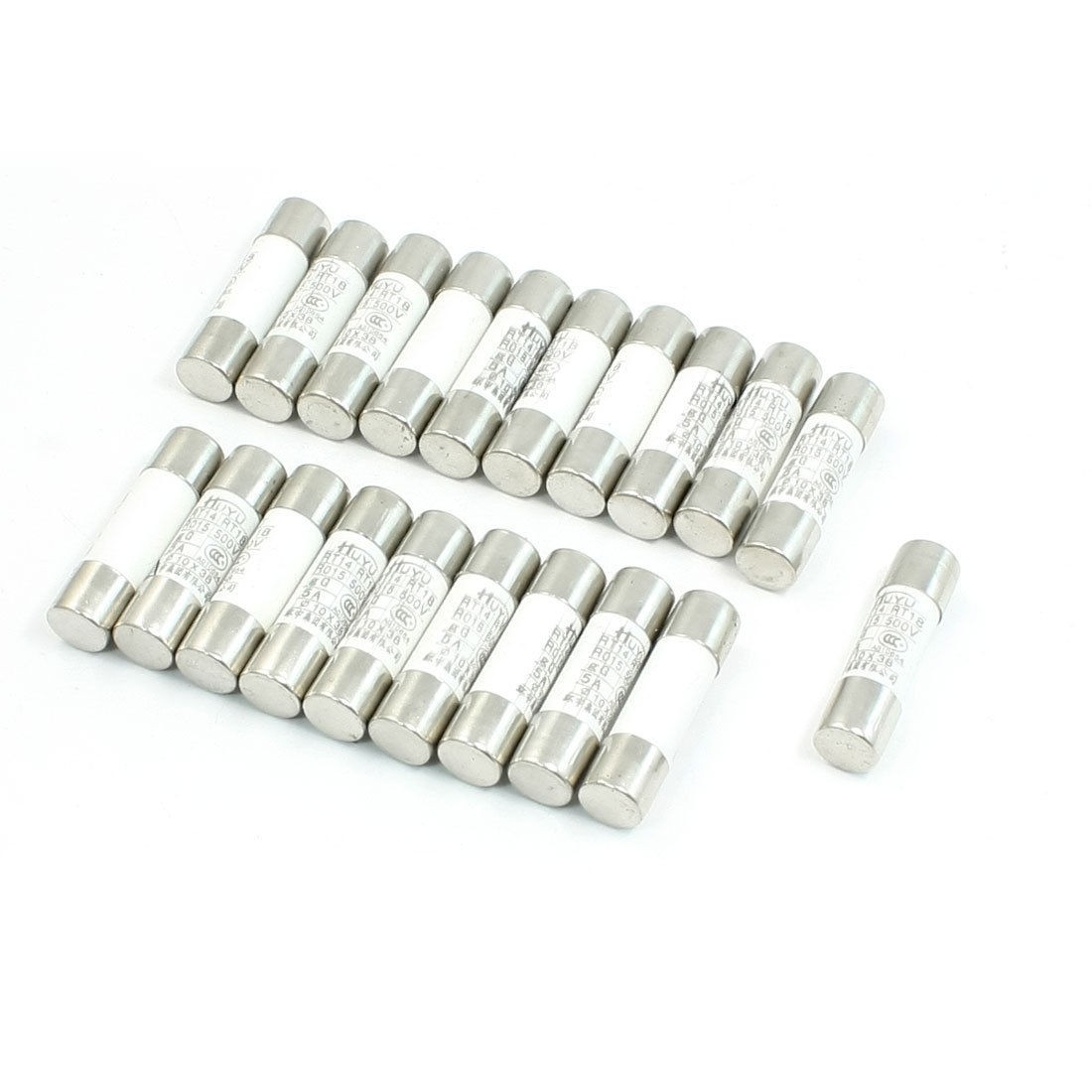 20 Pcs AC 500V 5A RT14 RT18 R015 Fast-blow Acting Ceramic Fuse 10mm x 38mm