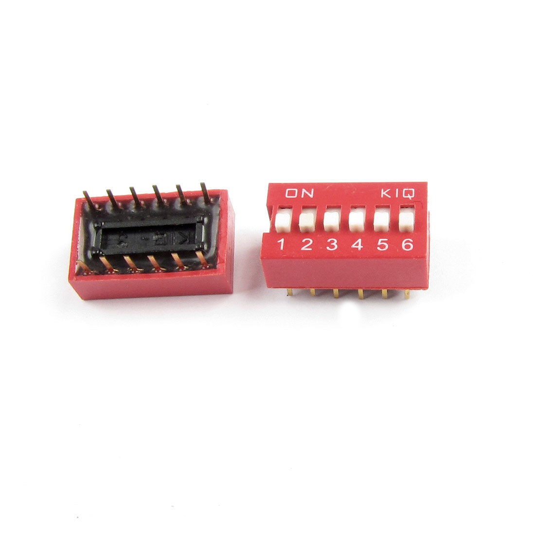 2pcs PCB Mount 6 Positions 2.54mm Pitch Slide Type Key DIP Switch