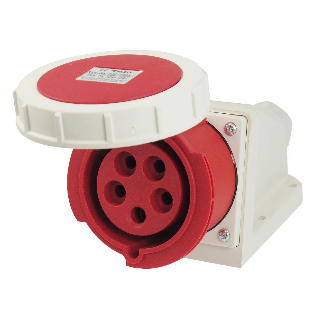 AC 220-380V/240-4<wbr/>15V 32A IEC309-2 4P+E Panel Mount Industrial Socket