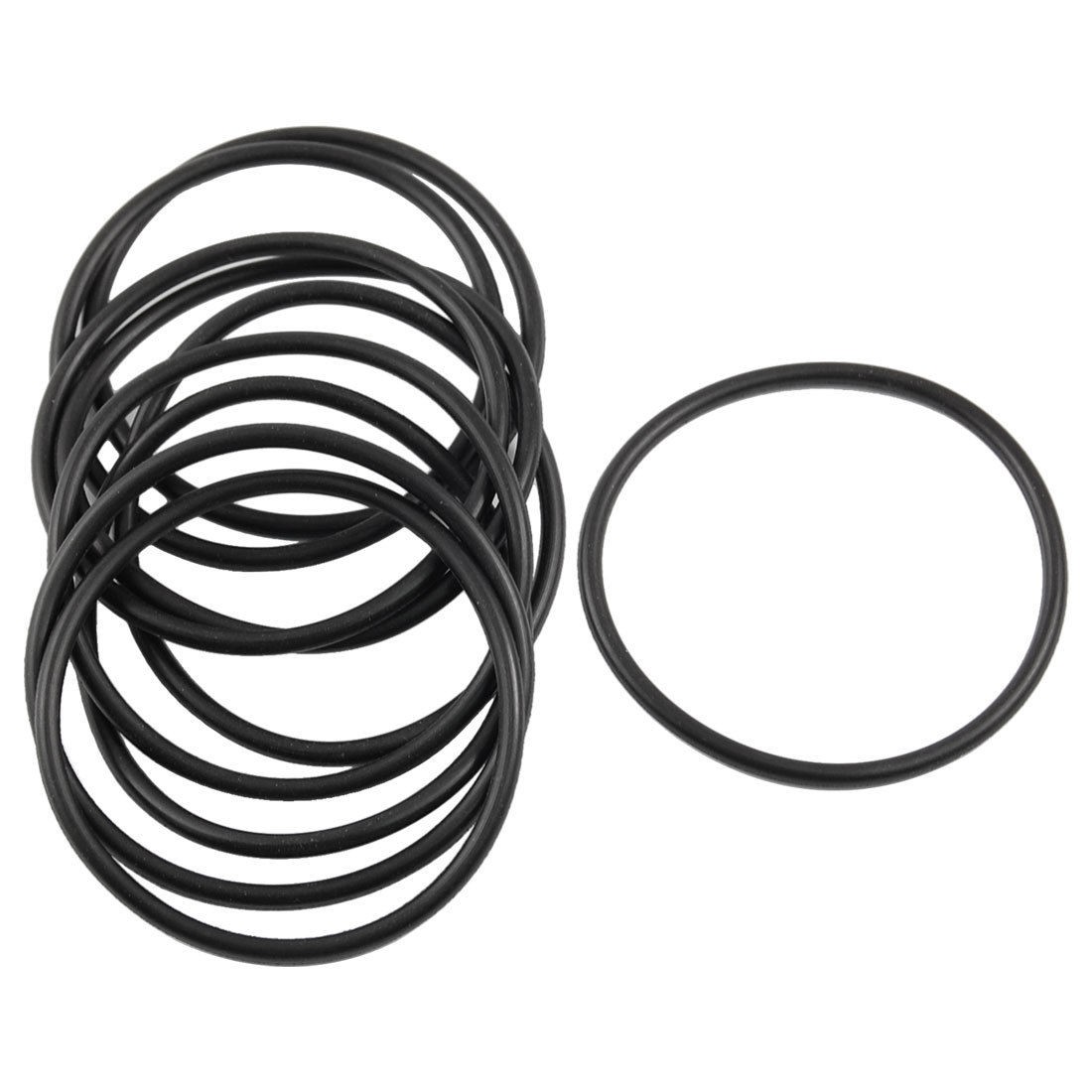 10 Pcs 39mm x 2mm x 35mm Mechanical Black NBR O Rings Oil Seal Washers