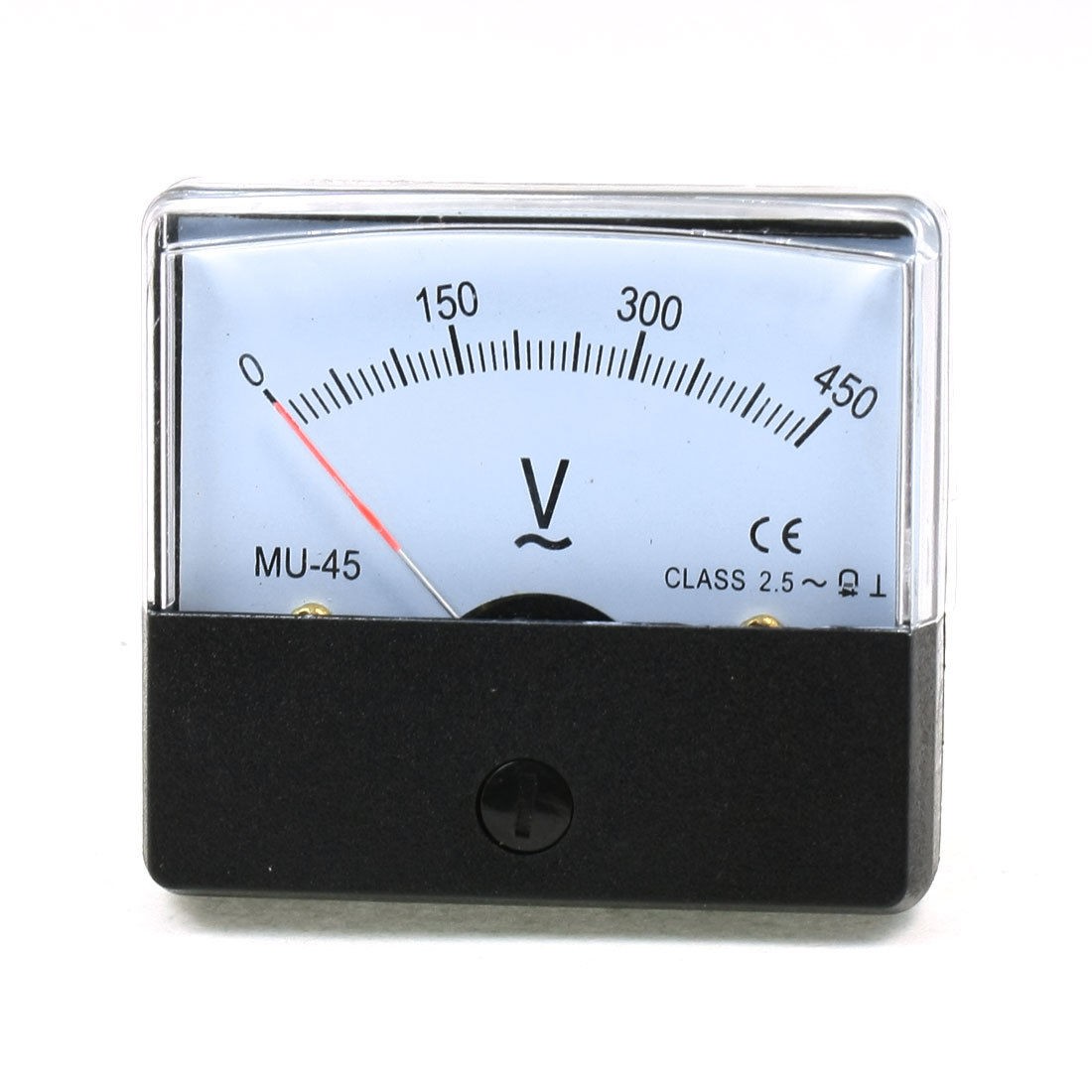AC 0-450V Fine Tuning Square Plastic Case Analog Voltage Meter Voltmeter