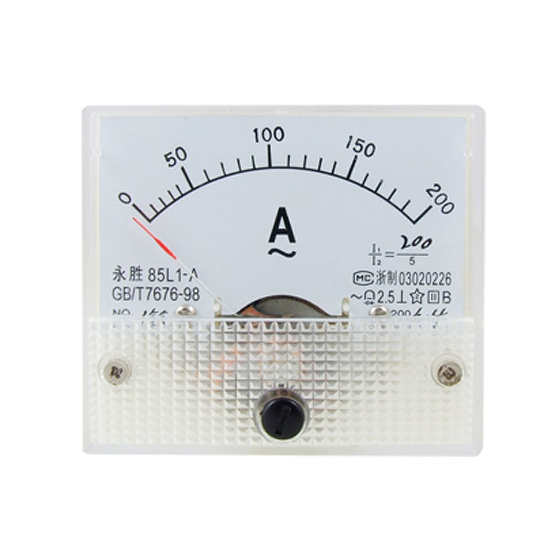 85L1 AC 0-200A Rectangle Analog Panel Ammeter Gauge