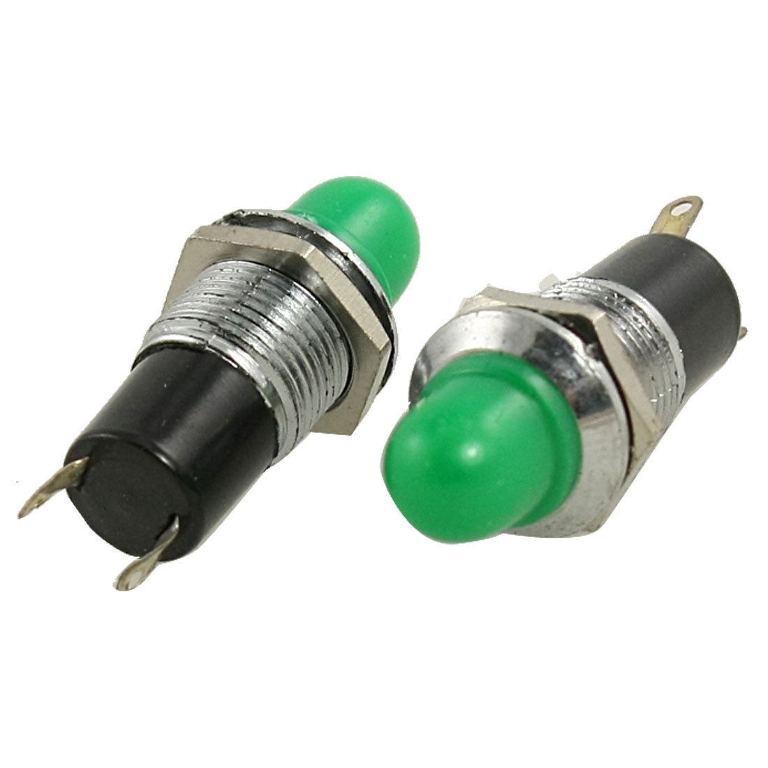 5 Pcs Recessed 2 Pins Green Pilot Light Signal Indicator Lamp DC 6.3V