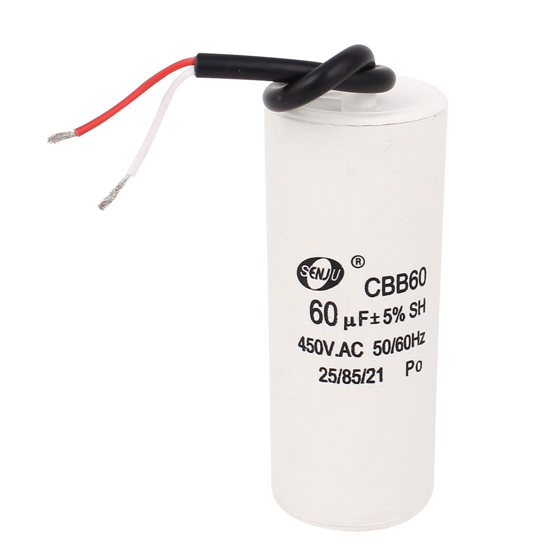 CBB60 AC 450V 60uF Polypropylene Film Motor Run Capacitor for Washing Machine