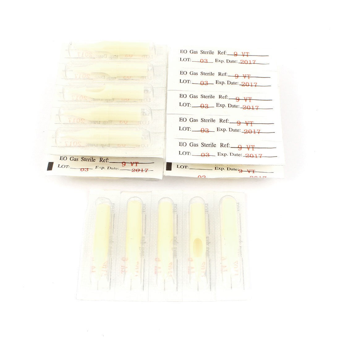 50 Pcs Disposable Tattoo Diamond Tip Tube Nozzle 9DT White New