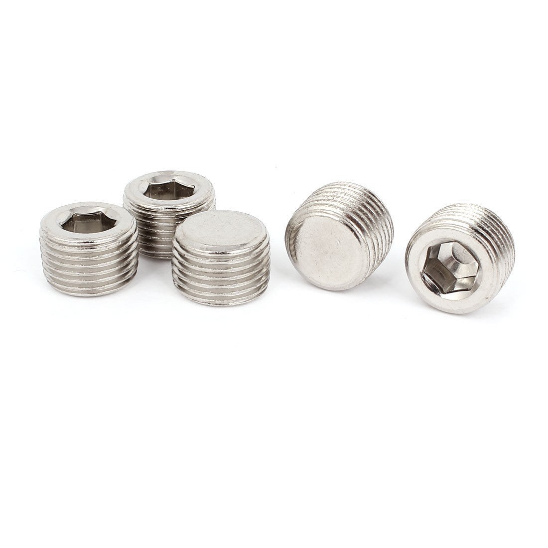 5pcs Cup Point Hex Socket Grub Set Screws 1 2BSP x 14mm for Gear