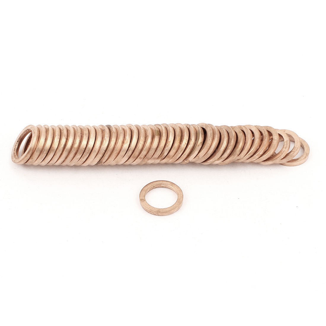 50pcs 14mm OD Copper Flat Washer Ring Seal Fastener Gaskets