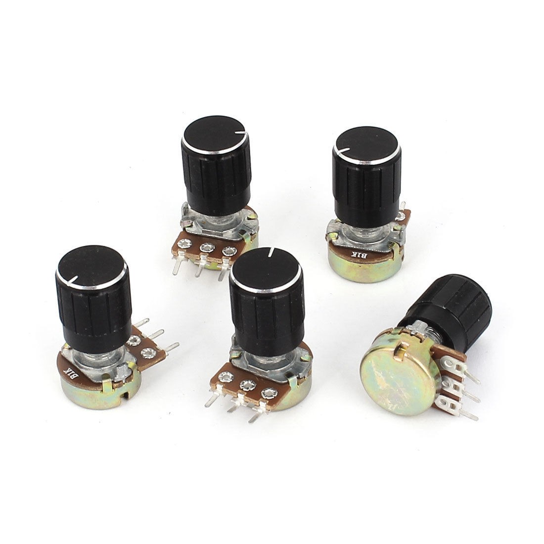 5 Pcs 1K Ohm Linear Taper Rotary Potentiometer 1KB B1K Pot