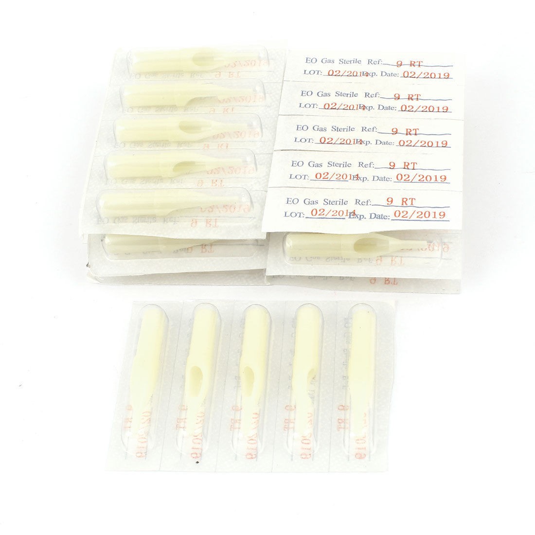 50 Pcs Disposable Tattoo Tip Tube Nozzle 9R White for Round Liner Shader Needles