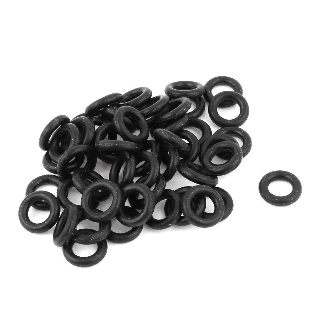 13mm x 8mm x 3mm Black Rubber O Ring Oil Filter Seal Gasket 50pcs