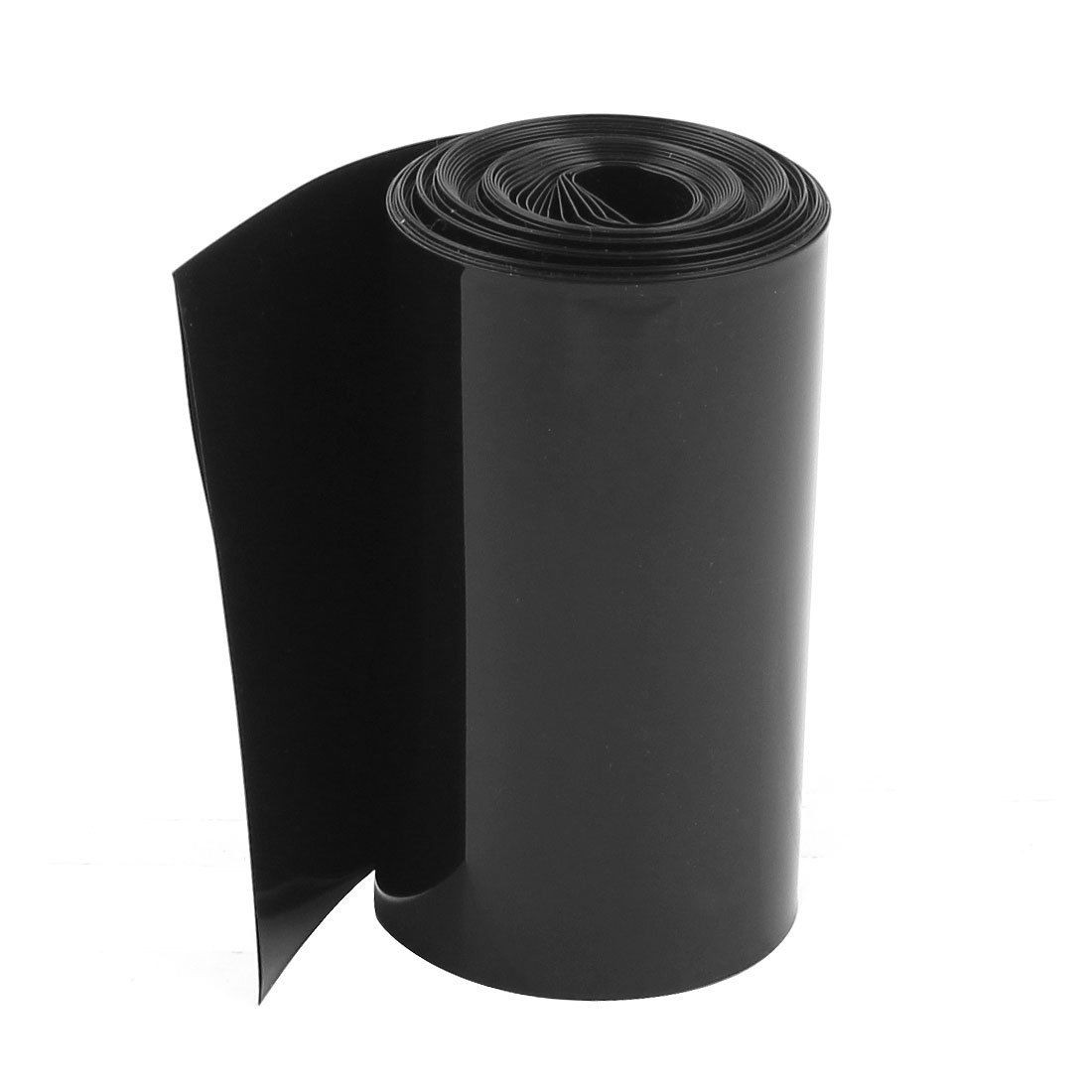 85mm 55mm PVC Heat Shrink Tubing Wrap Black 5M 16 4ft for 18650 Battery Pack