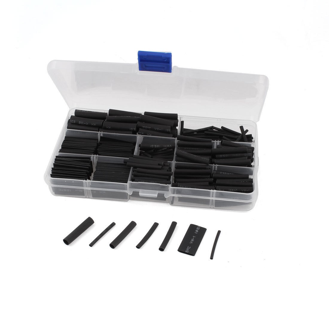 Black 8 Sizes 2 1 Polyolefin Heat Shrink Tubing Shrinkable Tube 30mm 400pcs