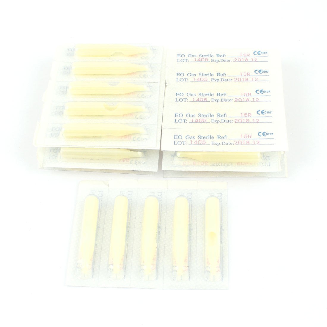 50pcs Disposable Tattoo Tip Tube Nozzle 15R White for Round Liner Shader Needles