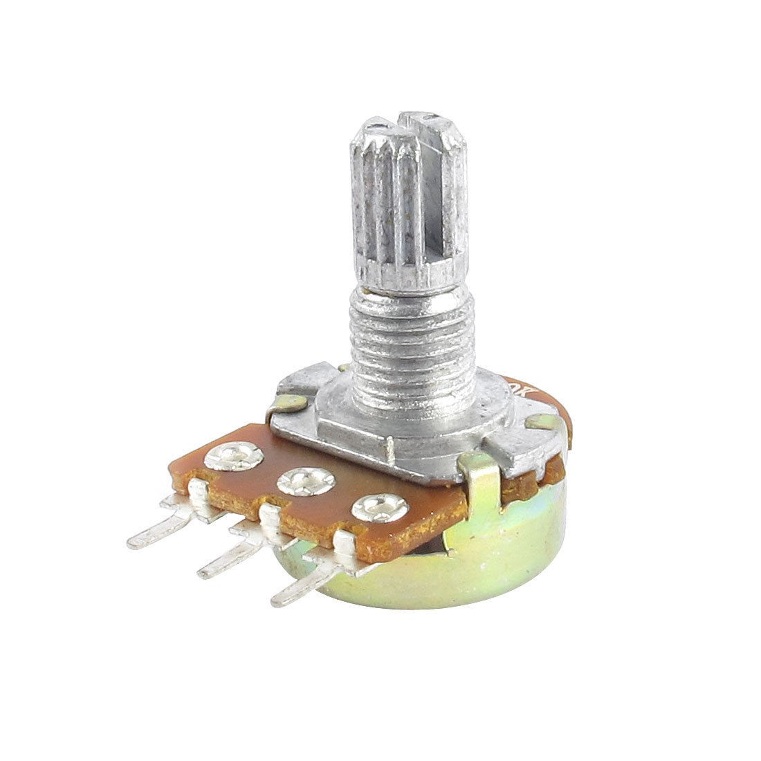 B500K 500K Ohm 8mm Rotating Shaft 3 Terminals Single Linear Taper Potentiometer