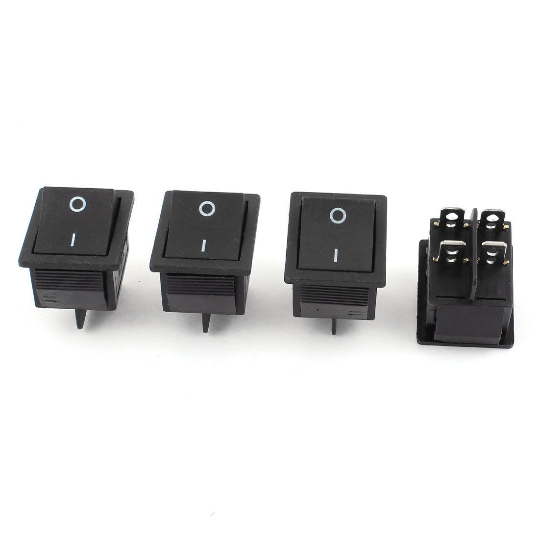 AC 250V 15A 125V 20A DPST on Off 2 Position 4 Pin Boat Rocker Switch 4pcs
