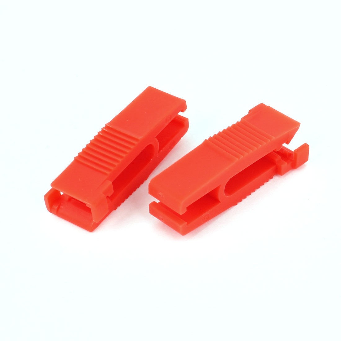 2pcs 33 x 9 x 11mm Plastic Red Fuse Clips Holder