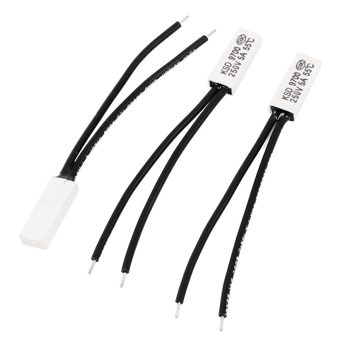 3pcs KSD9700 55 Celsius Bimetal Thermostat Temperature Control Switch 250V 5A