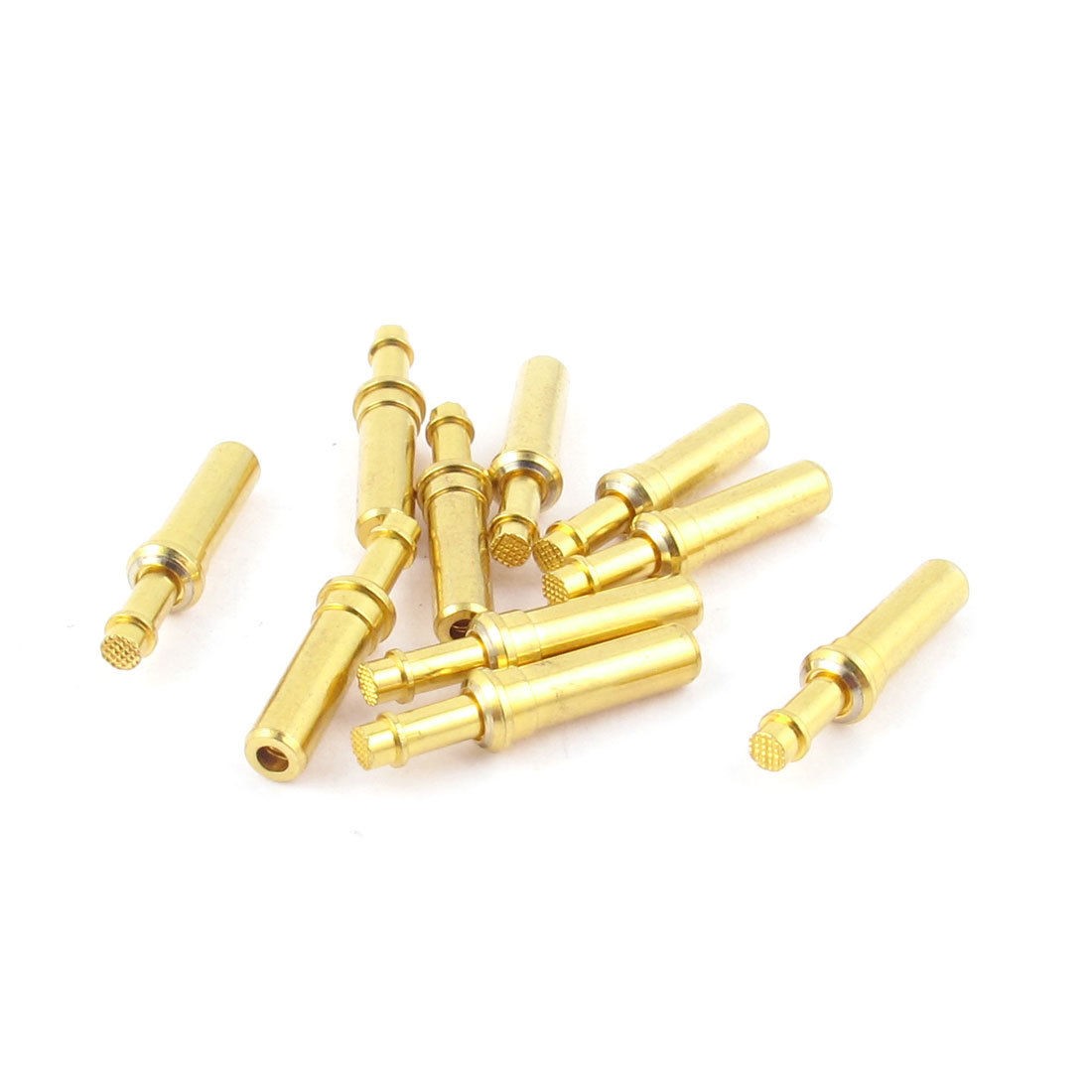 10pcs Gold-Plated 2.3mm Flat Head Spring Test Pin Battery Charging Thimble Probe