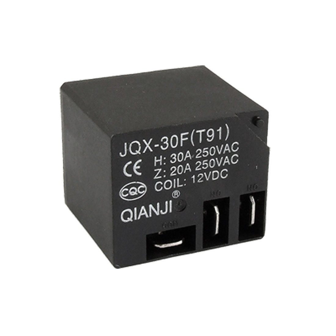 JQX-30F(T91) Square Plastic Case General Purpose PCB Power Relay DC 12V