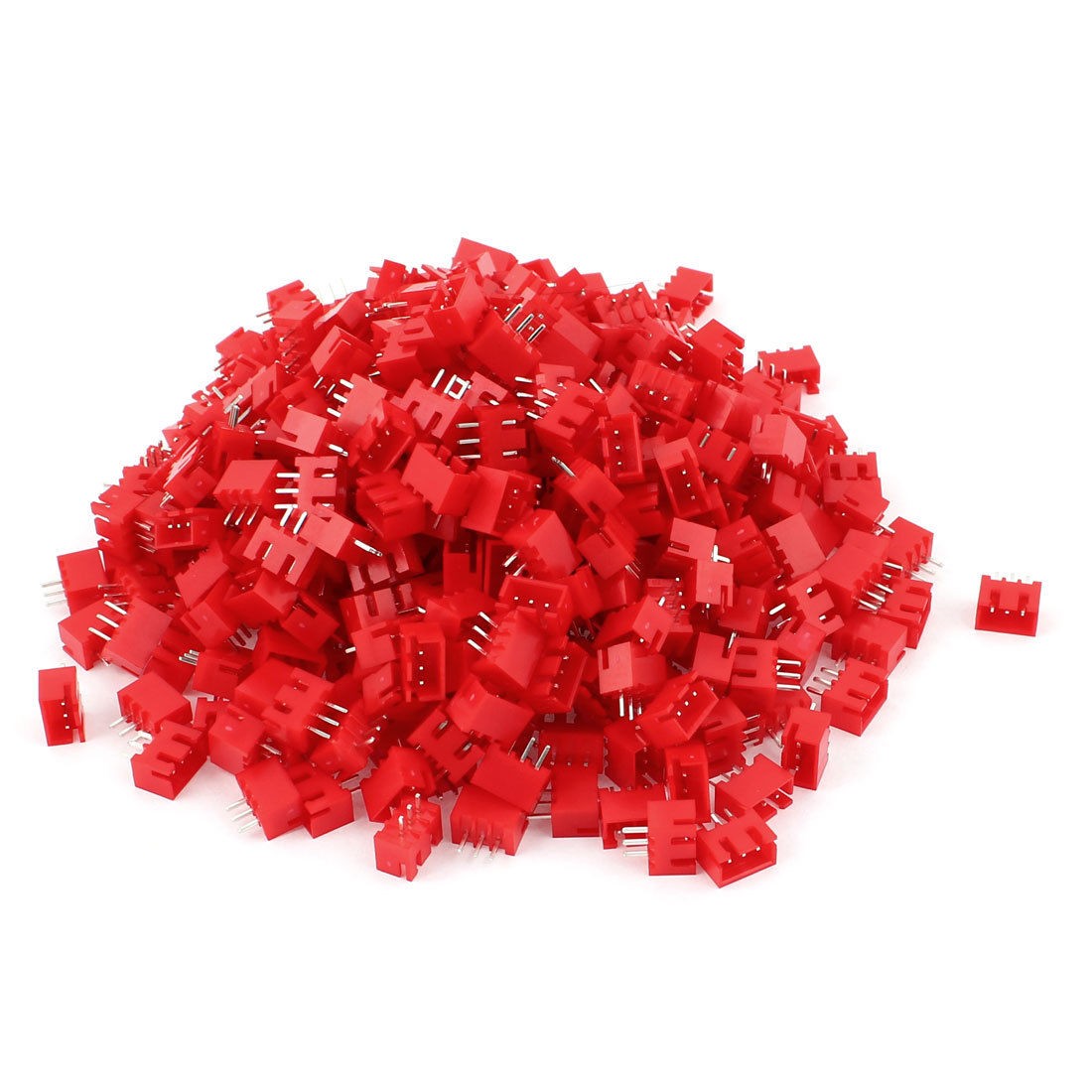 400pcs 2 54mm 3 Pin Single Row Straight DIP Female Pin Header Strip Red